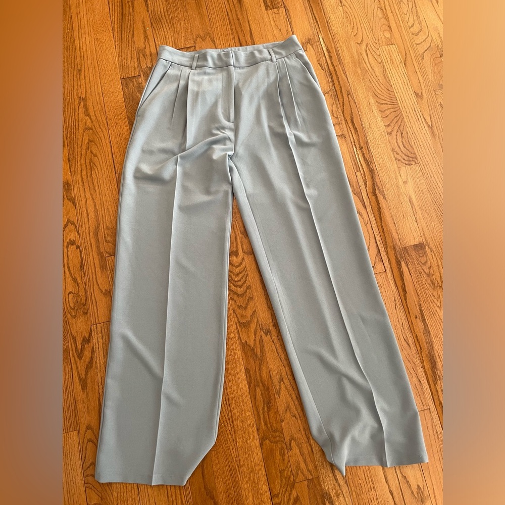 Grey dress pants.